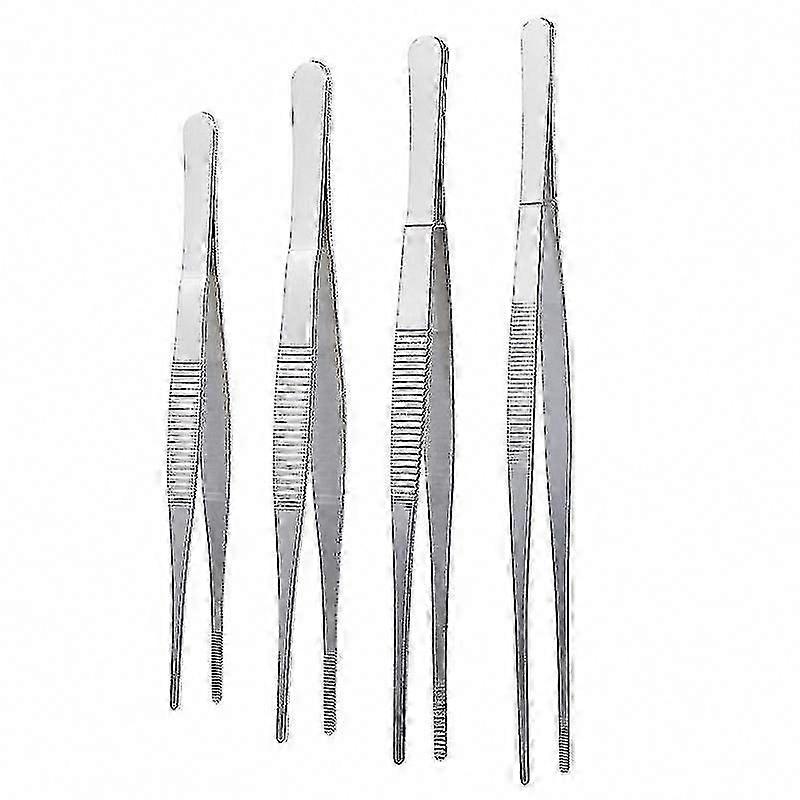 4pcs Stainless Steel Tweezers Set compatible with Precision Work