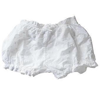 Japanse schattige pettipants voor onder jurken met bloemenpatroon, slipshorts met ruches en pompoenmotief voor dames en meisjes, wit maat L