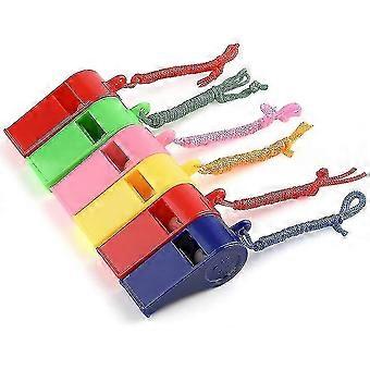 72 Colored Plastic Whistles, Trainer's Whistle With Lanyards For Sporting Events, Dog-ckcy