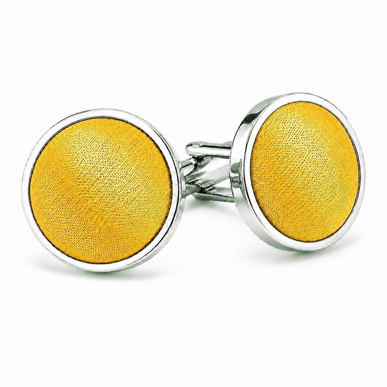 Marigold Plain Satin Cufflinks