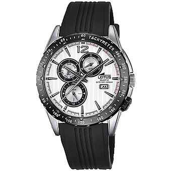 Lotus multifunktions kvarts analog man Watch med gummi armbånd 18310/1