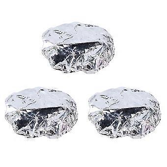 Disposable Aluminum Foil Hair Styling Cap for Waterproof Use 6Pcs Silver