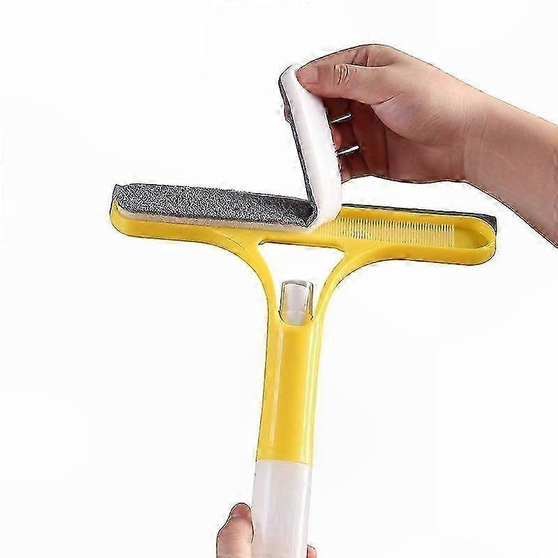Window Cleaning Tool 3 in 1 with Microfiber Cloth, Squeegee, and Scraper