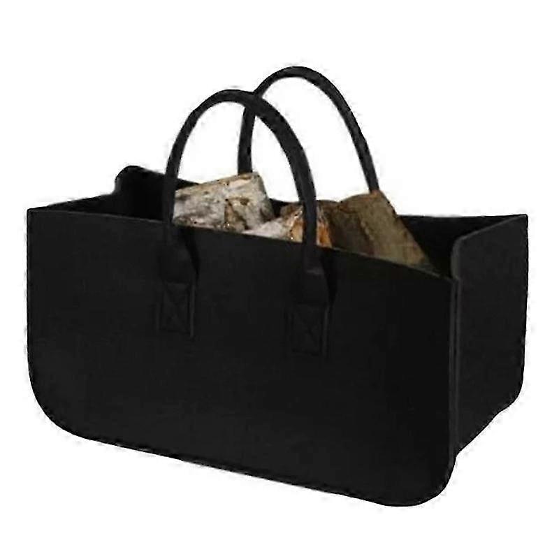 Large Black Felt Bag Sturdy Storage