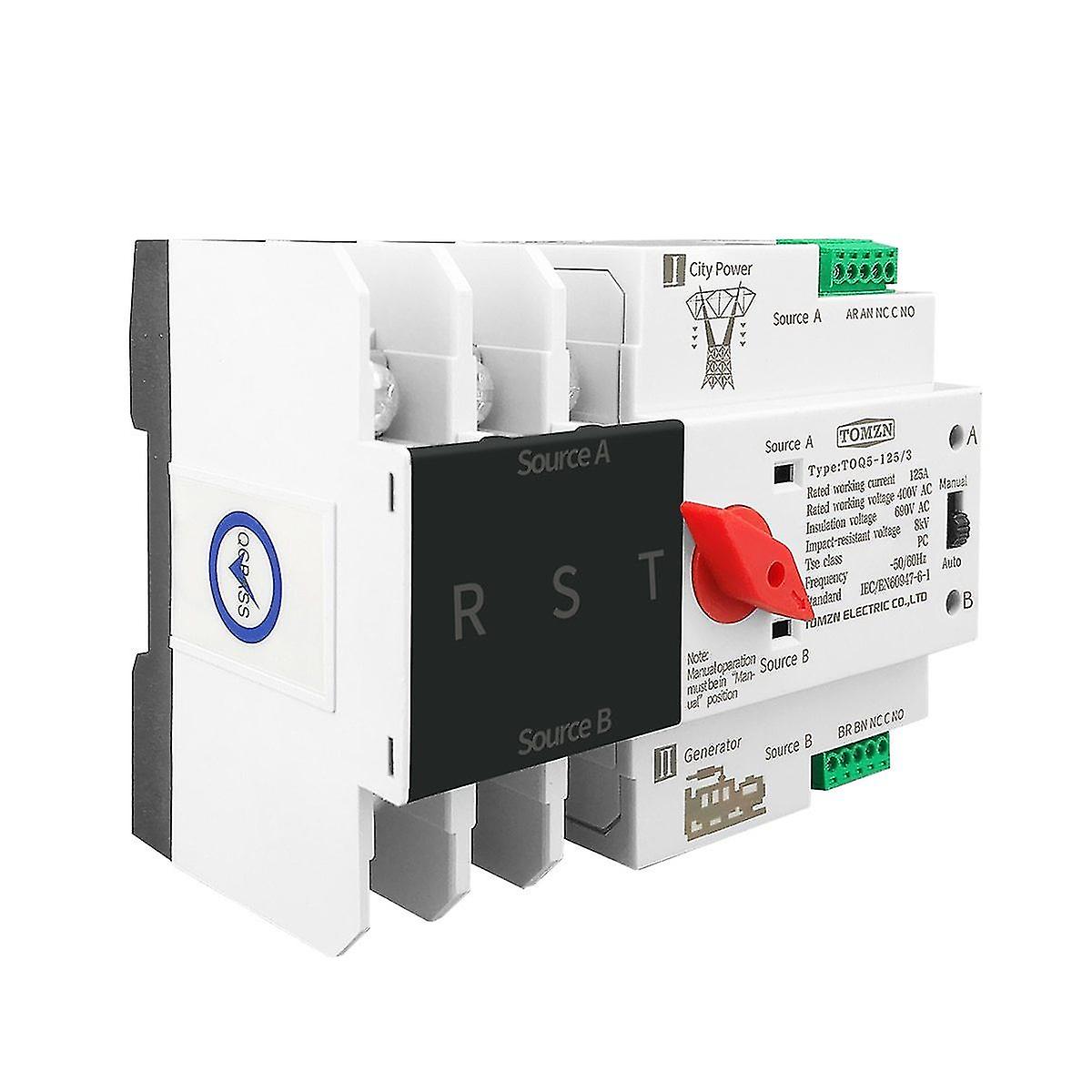 Din Rail 2p/4p Ats Dual Power Automatic Transfer Switch, Electrical Selector
