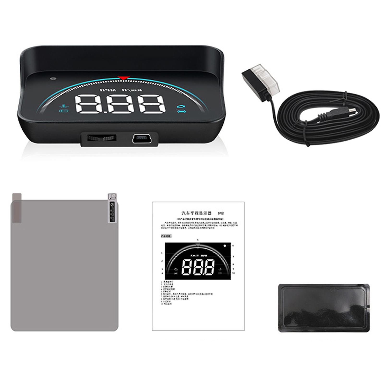 Car Hud On-board Auto Windshield Projector Digital Car Overspeed Alarm Projector