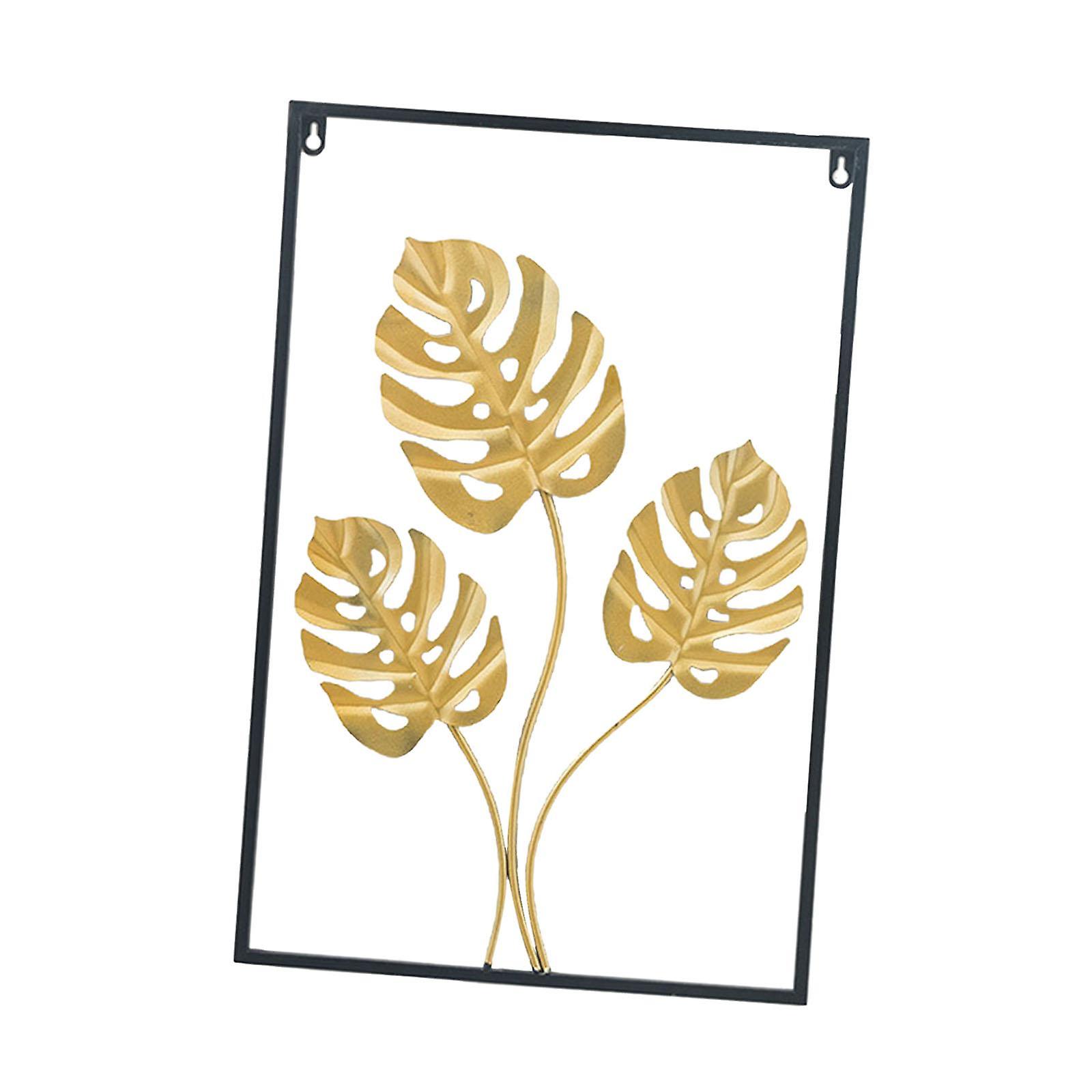 Golden Monstera Ornaments Wall Decor