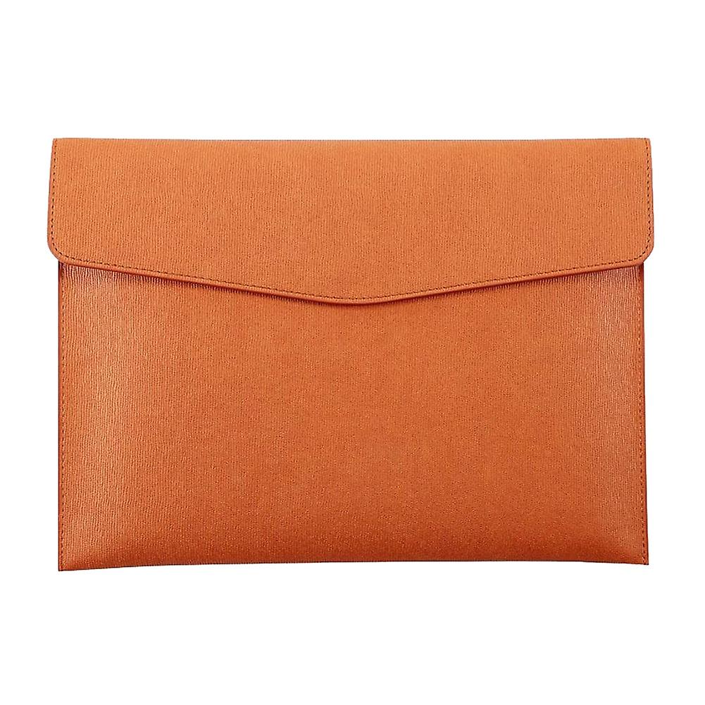 PU Leather A4 File Folder Document Holder Waterproof Portfolio Envelope Folder Case with Snap Closu