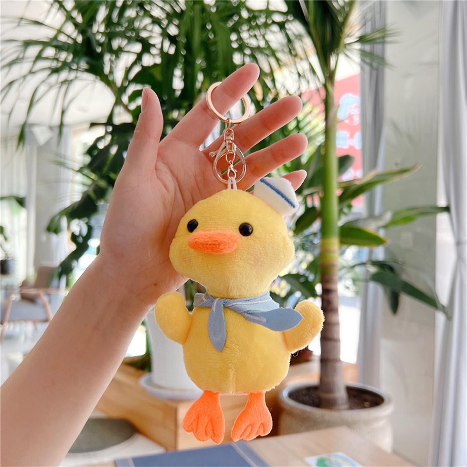 14cm Duck Plush Keychain Pendant Resistant To Pulling Squeezing And Kneading Suitable For Schoolbag Crossbody Bag