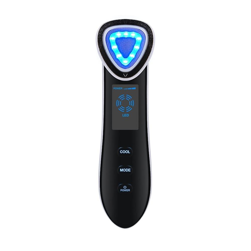 Rechargeable Led Ems Rf Beauty Machine Ion Beauty Device Cooling Hammer Face Lift Skin Tighten Anti Wrinkle Facial Massager