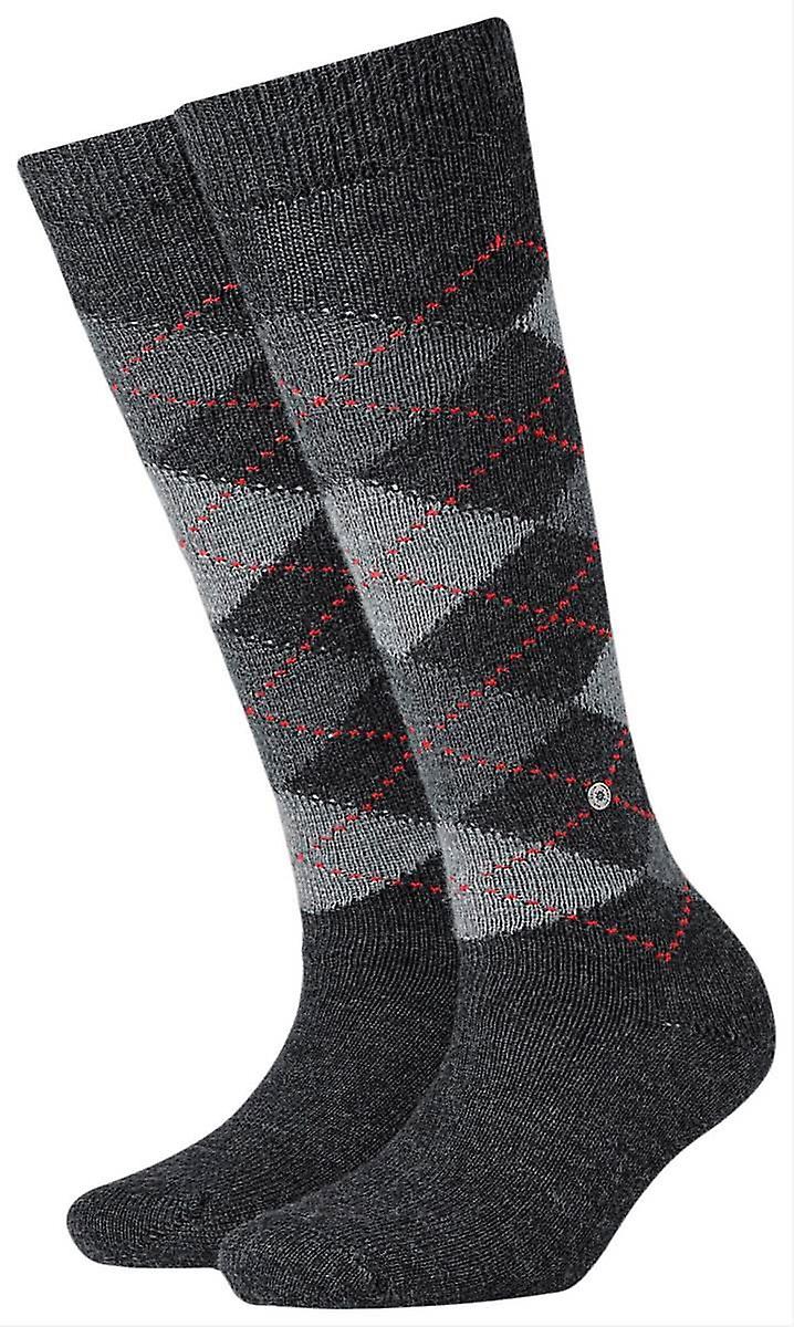 Burlington Whitby Knee High Socks - Anthracite/Light Grey