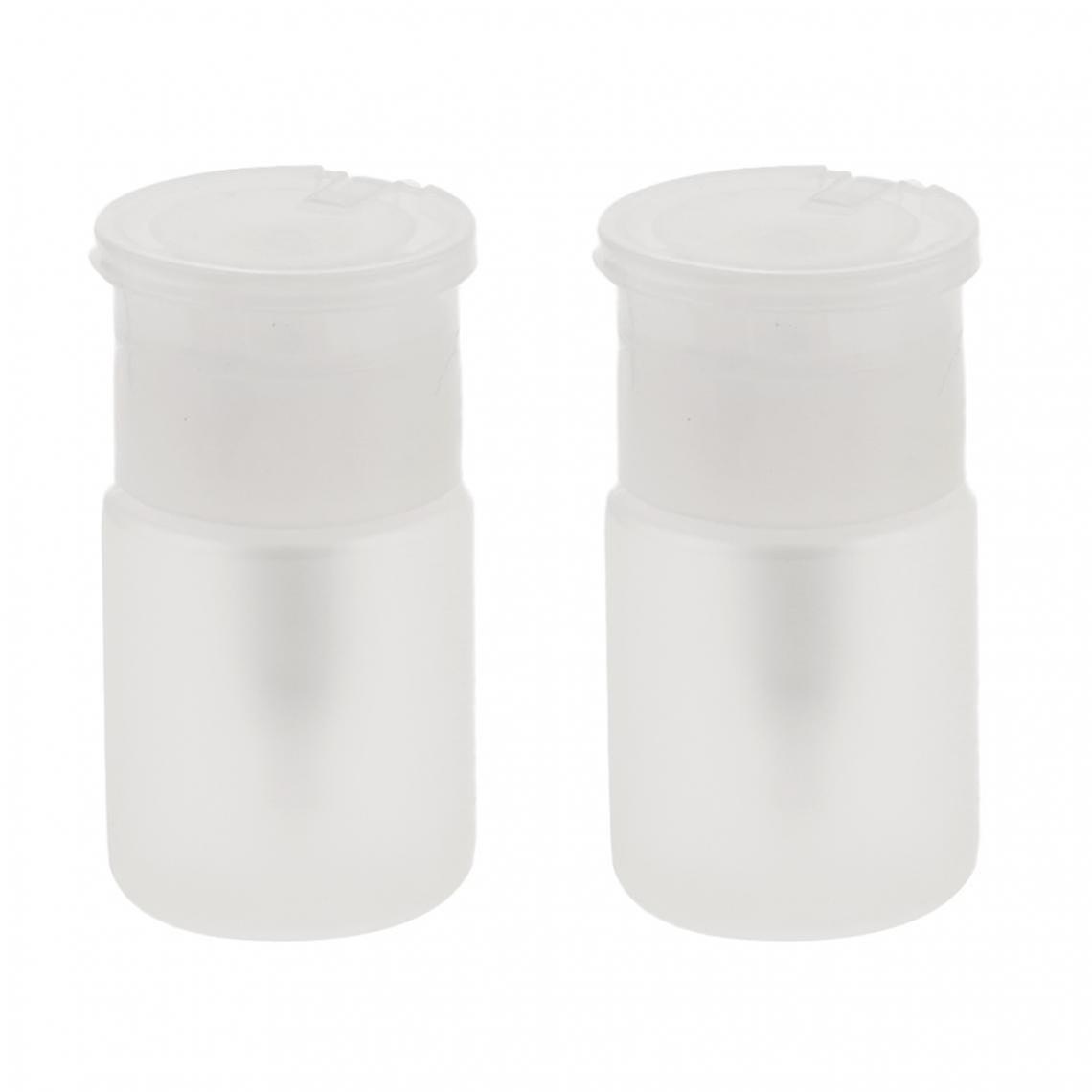 2 X 60ml Plastic Empty Storage Pump Bottle Nail Polish Remover Liquid Dispenser