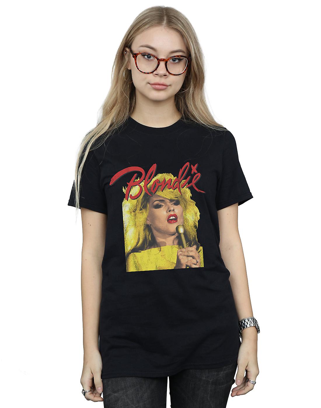 Blondie Women's Singing With Mic Boyfriend Fit T-Shirt