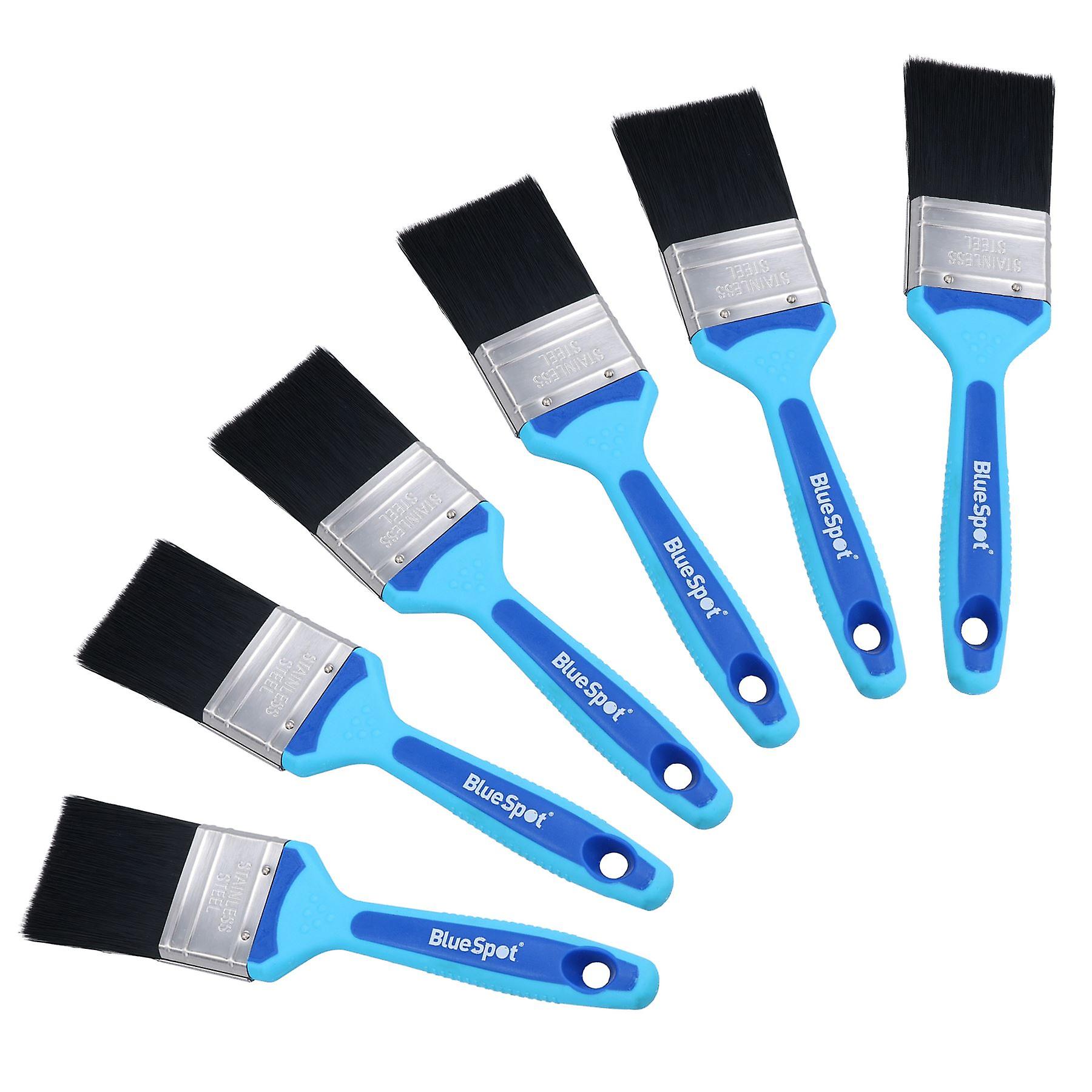2” Synthetic Paint Brush Painting + Decorating Brushes Soft Grip Handle 6 Pack