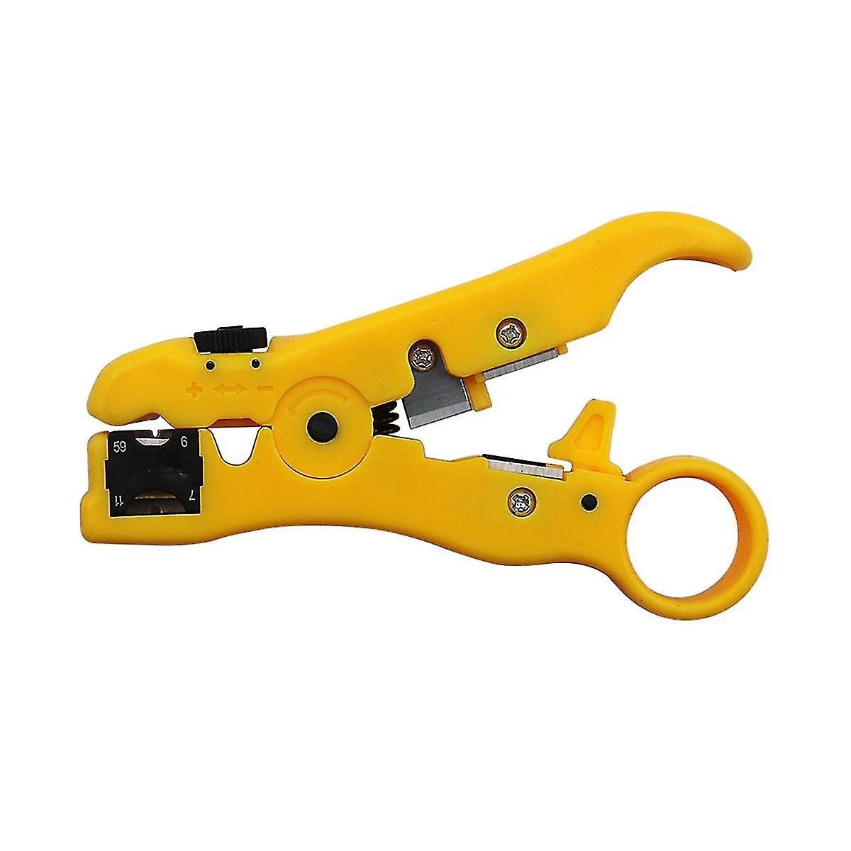Multi- Coaxial Cable Stripper Cable Tv Cable Stripper Wire Stripper Yellow