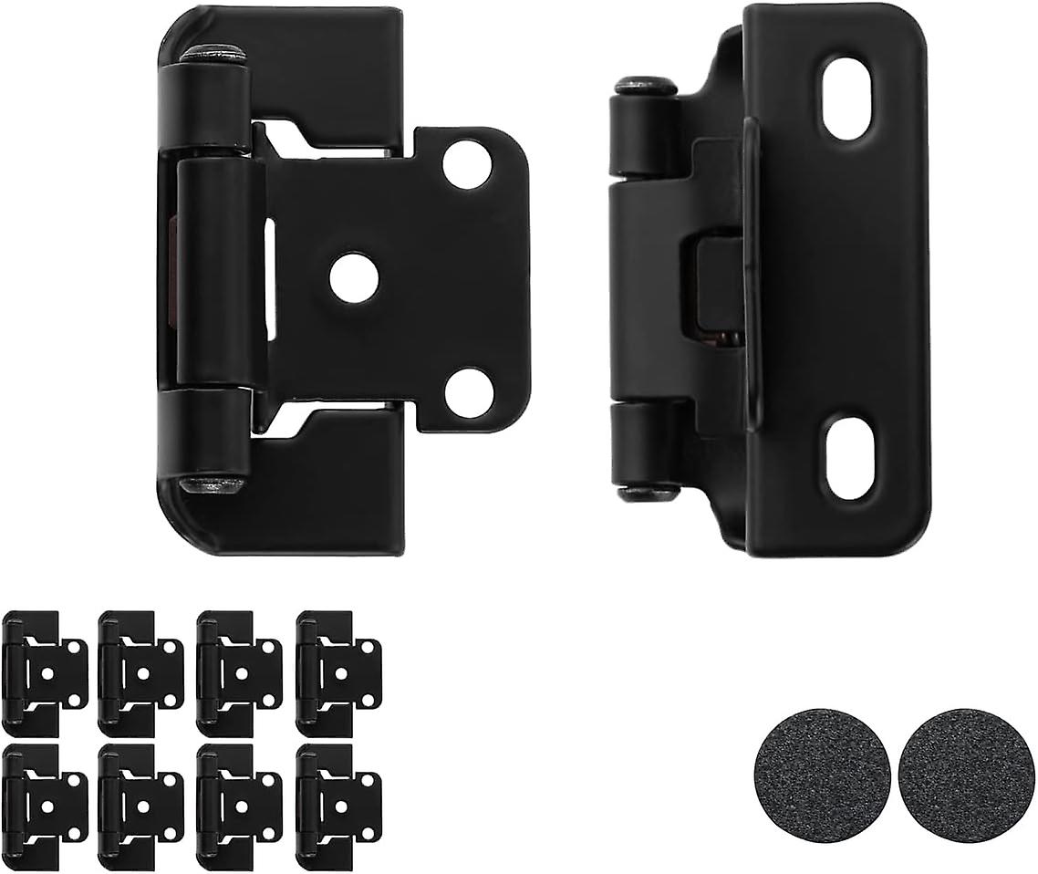 Black Self-Closing Cabinet Hinges - Overlay Cupboard Door Hinges (1-100 Pairs) By Mhhtfdeal