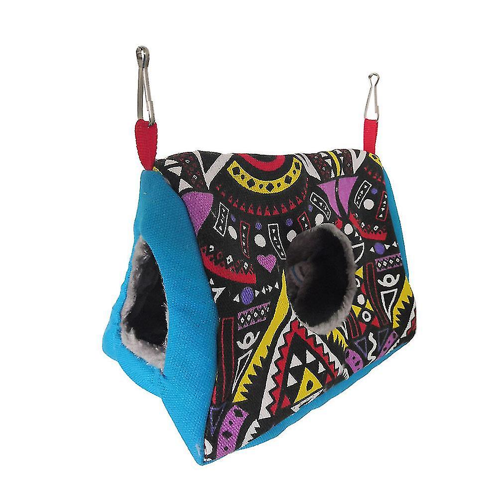 Double Hole Hanging Nest Creative Warm Nest Parrot Hammock Bird Sleeping Bed (ethnic Style)