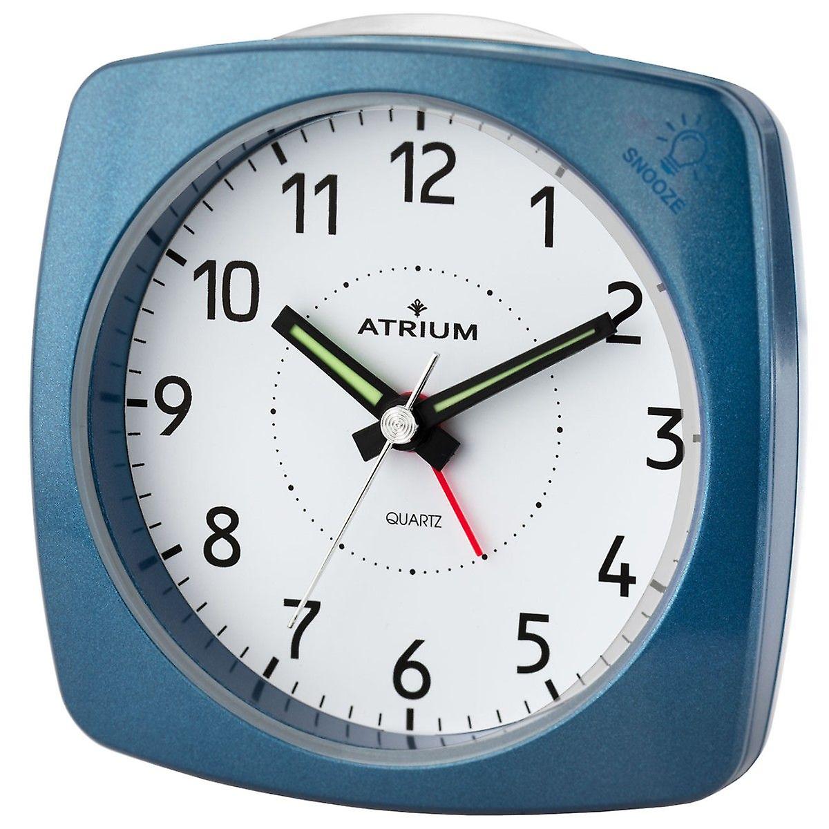 ATRIUM alarm clock Analog quartz blue metallic A251-5 without ticking with light and snooze