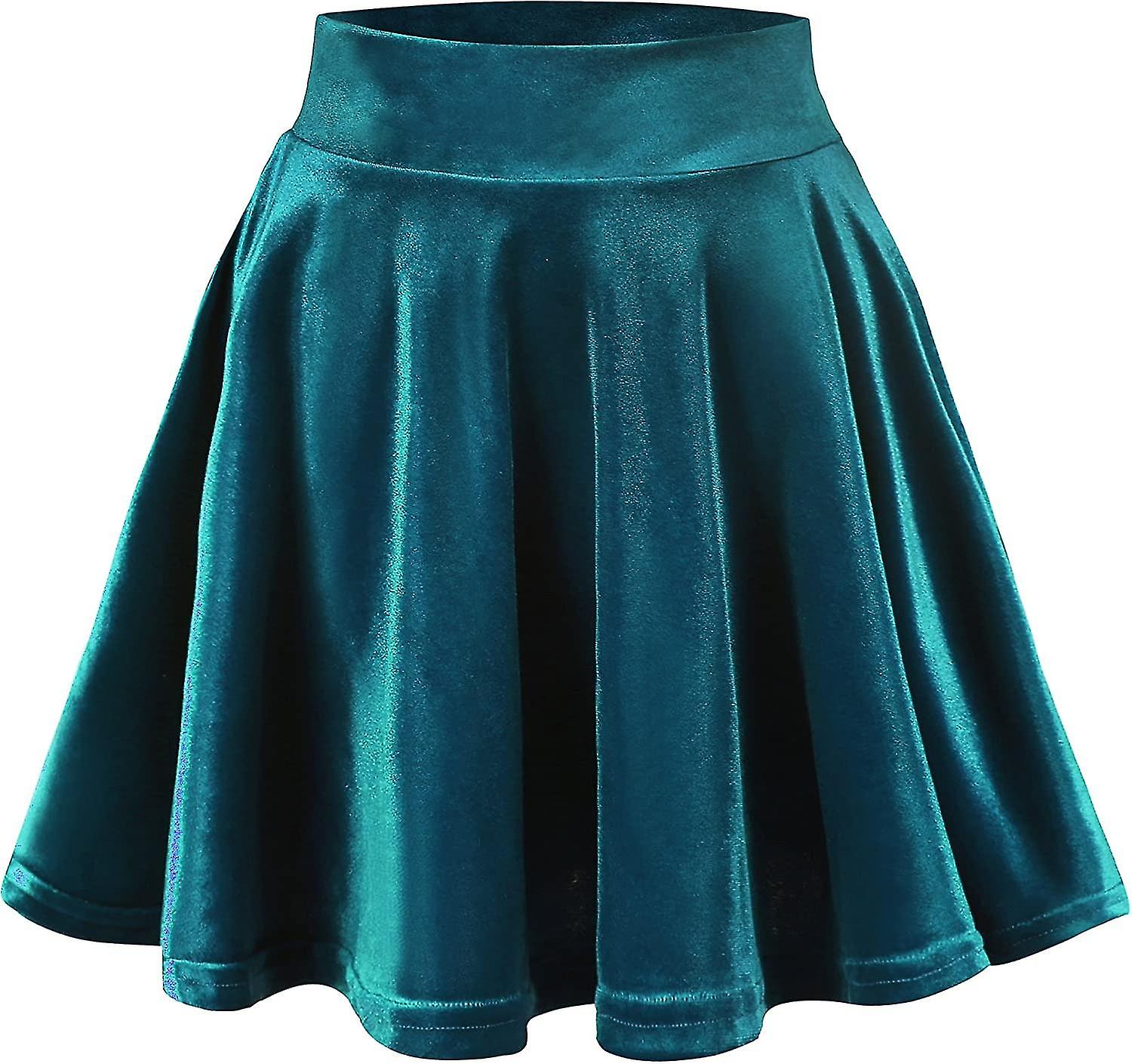 Women's Basic Versatile Stretchy Flared Casual Mini Skater Skirt