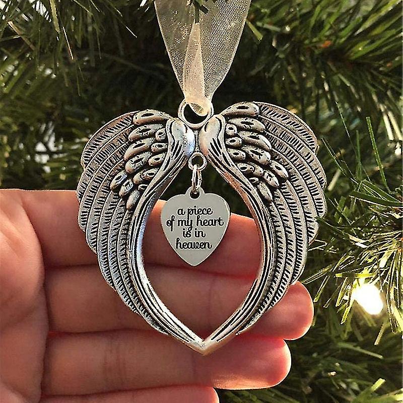 In Heaven Relatives Name Ornament, Keepsake Feather Plastic Ball Christmas Tree Charm Hanging