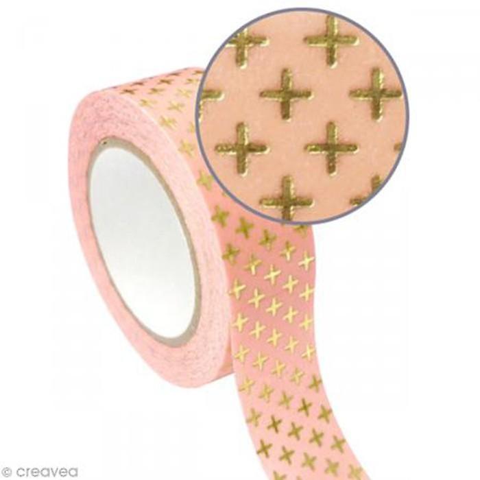 Pink Masking Tape 1,5 cm x 10 m - Golden Cross