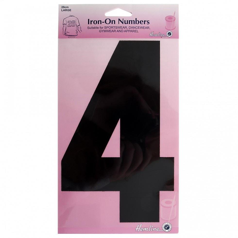 Hemline Number Patch Motif Black Number 4 - each