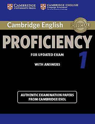 Cambridge English Proficiency 1 For Updated Exam Students Book With Answers by Cambridge ESOL Paperback Book