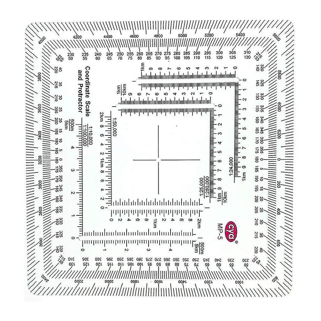 Topographic Flexible Map Scale Protractors Utm/mgrs Ruler