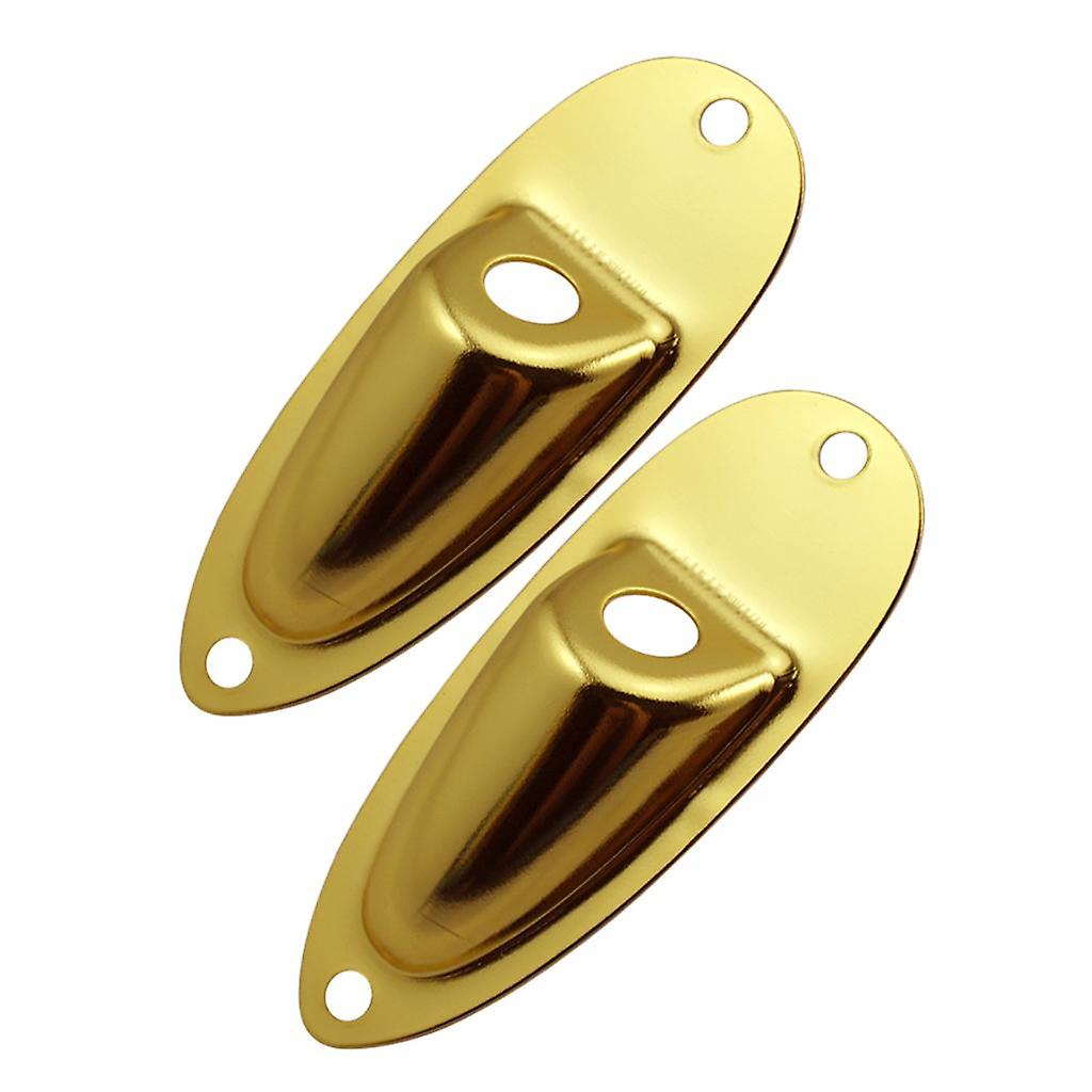 Boat Style Electric Bass Guitar Output Jack Socket Plates for ST SQ Gold