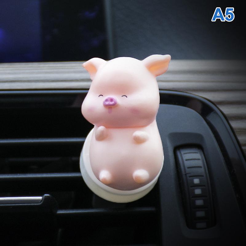 Cute Pig Car Air Freshener Air Conditioning Outlet Decoration Car Perfume Clip