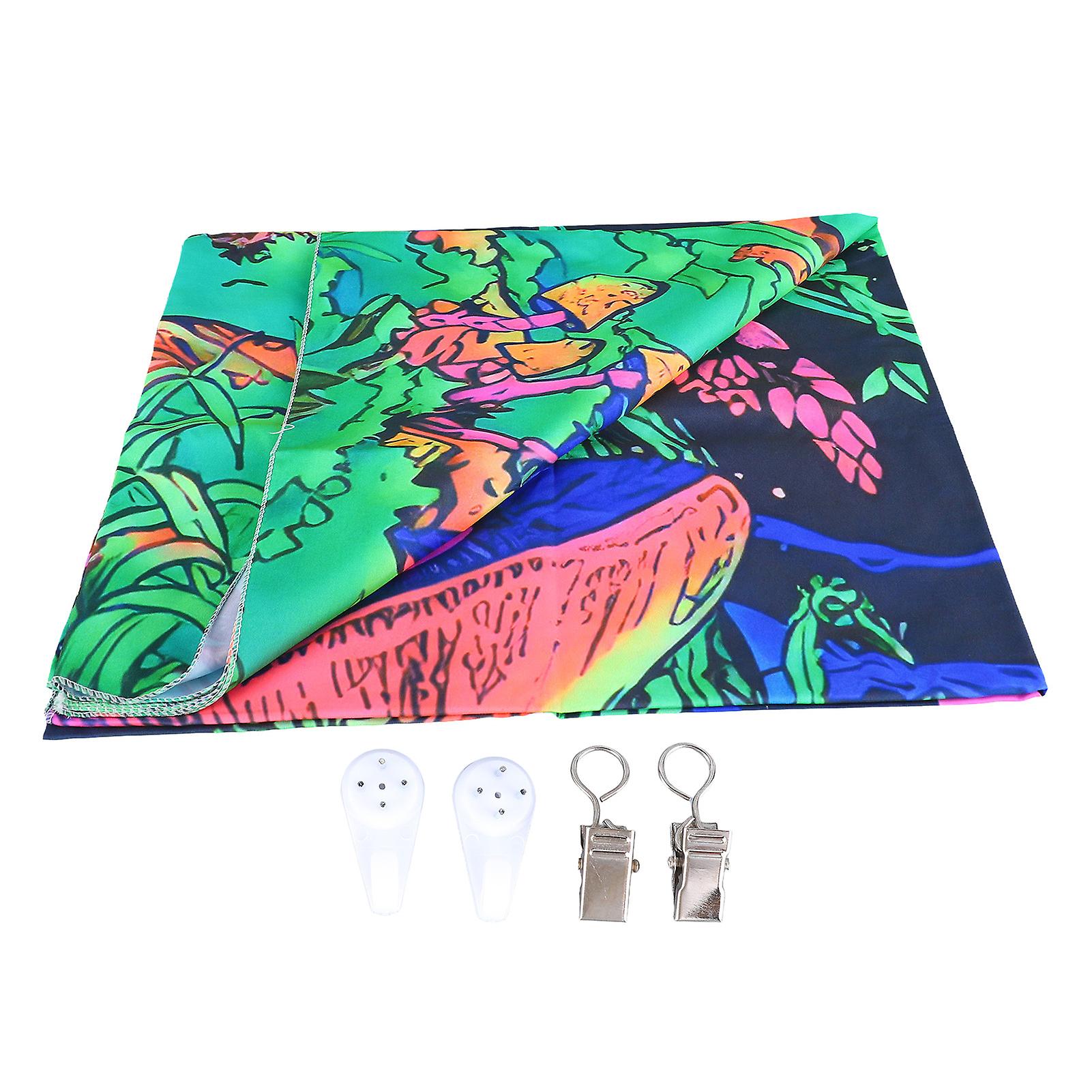 Blacklight Tapestry Eye Pattern Thermal Transfer Soft Colorfast Fluorescent Tapestry UV Reactive Tapestry for Bedroom GTYG 301 200x150cm/78.7x59.1in