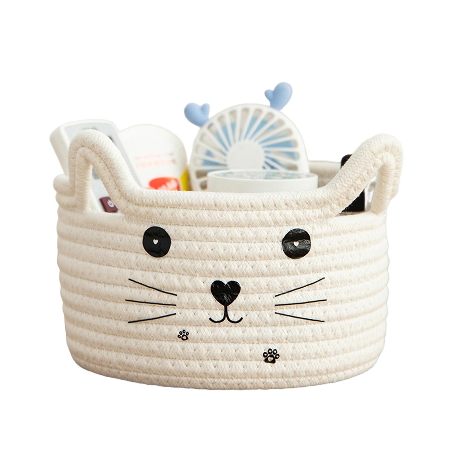 Storage Basket Hand Woven Multi-purpose Large Capacity Comfortable Handle Space-saving Decorative