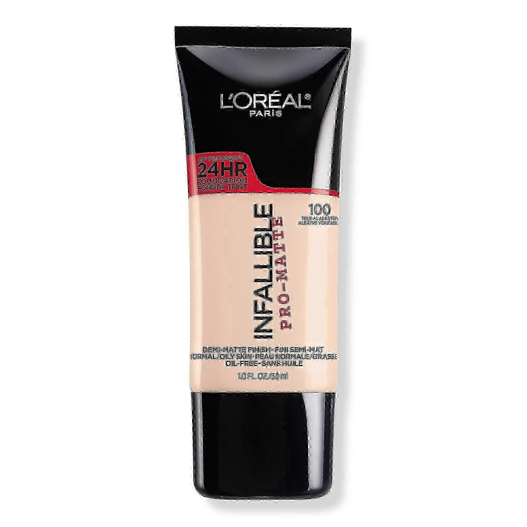 欧莱雅 Infallible Pro-matte Liquid Longwear Foundation,100 粒雪花石膏,1 盎司