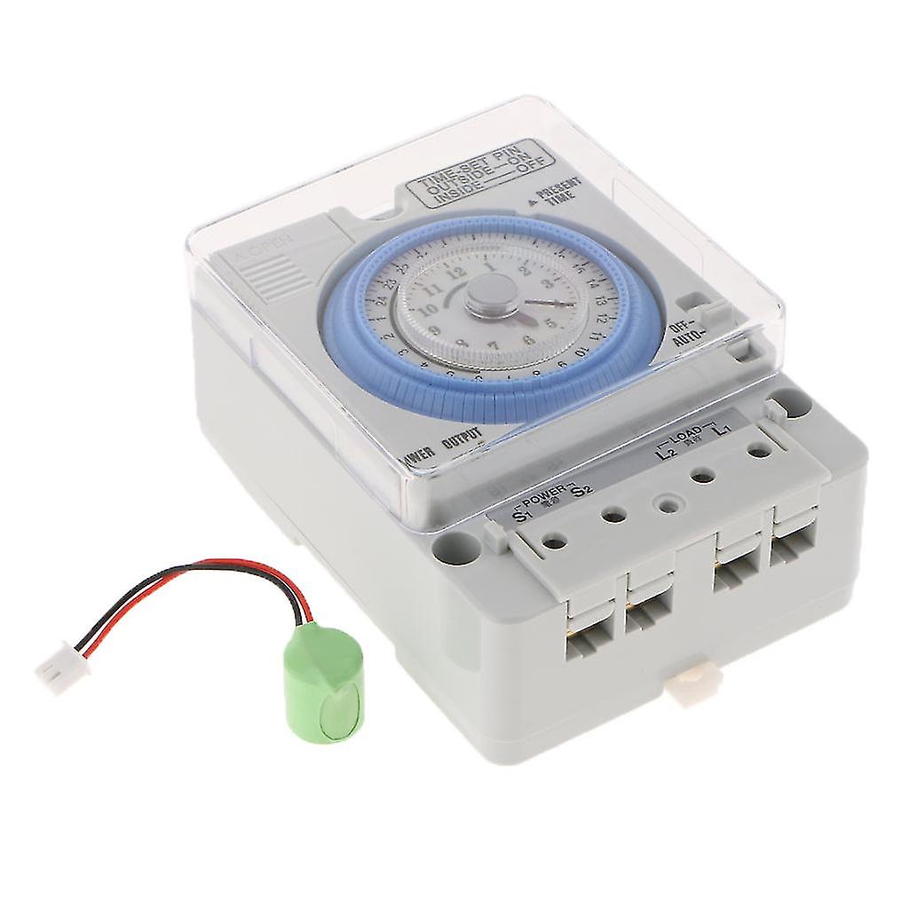 Mechanical Analogue Day 24h Timer Switch Industria Switch Din Rail Installation