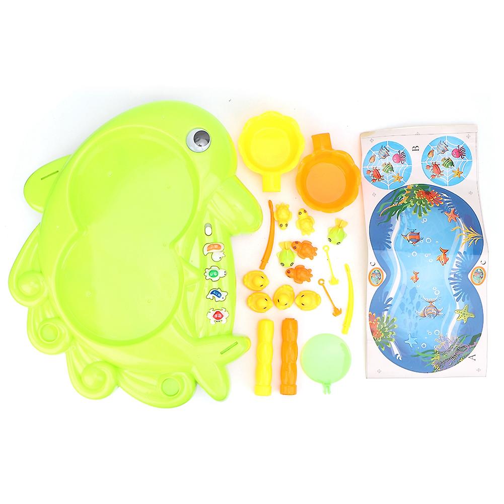 Children Simulation Light Music Rotating Magnetic Fishing Boat Table Interaction Toy