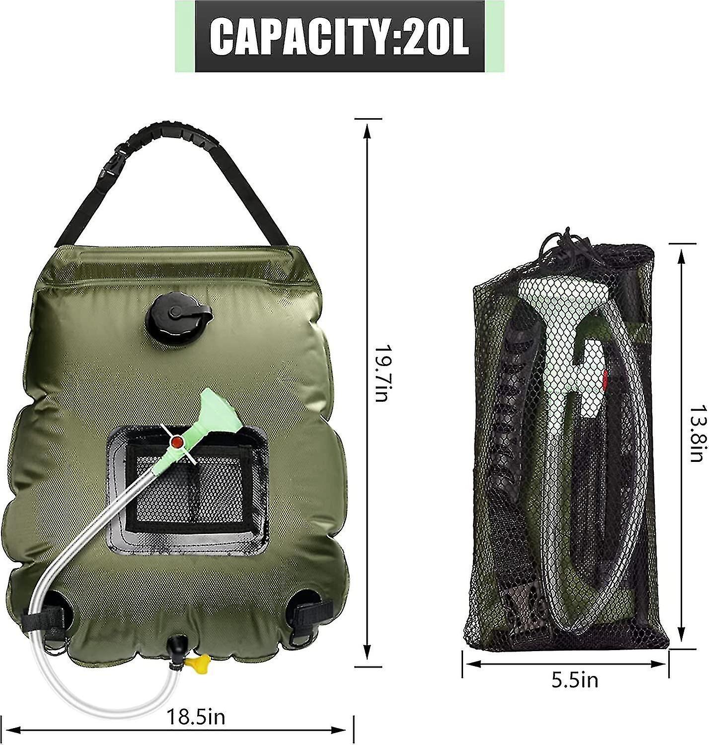 20L Portable Camping Solar Shower Bag