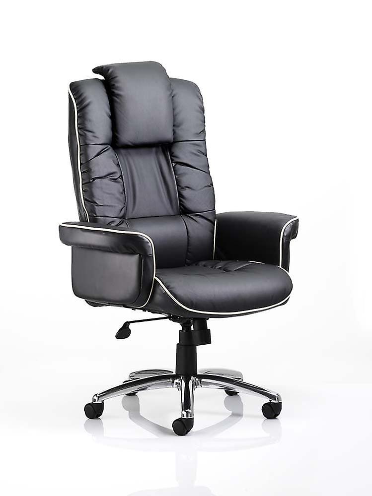 Chel Leather Adjustable Office Chair - Black