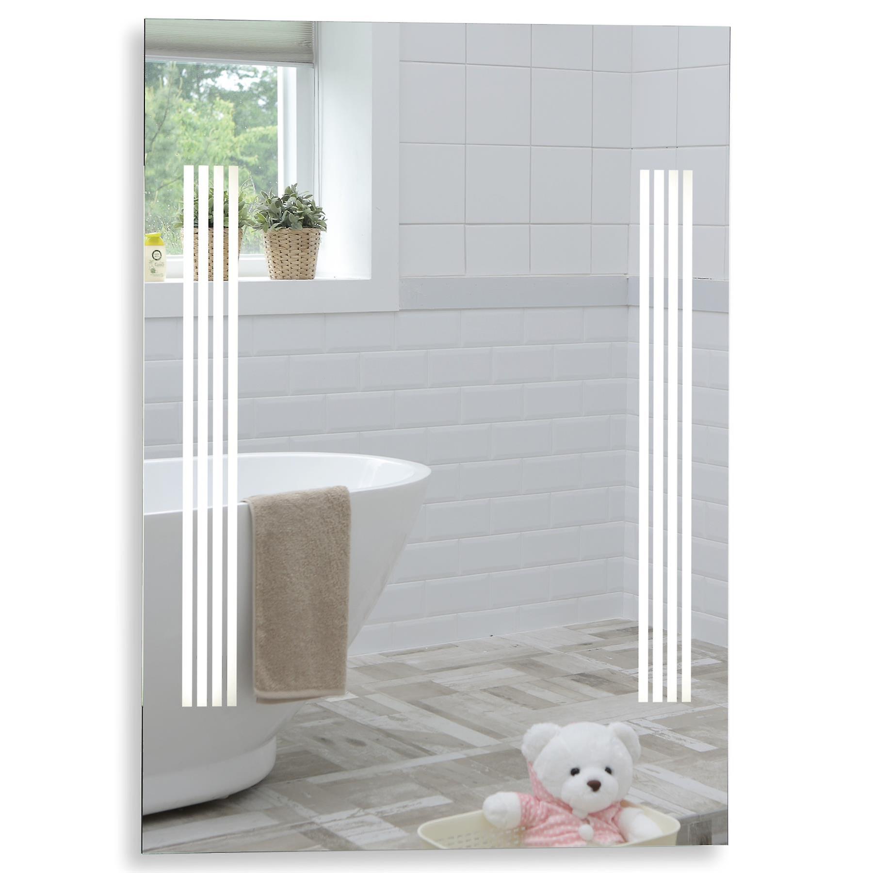 MOOD Rectangular Bathroom Mirror 80cm x 60cm Illuminated