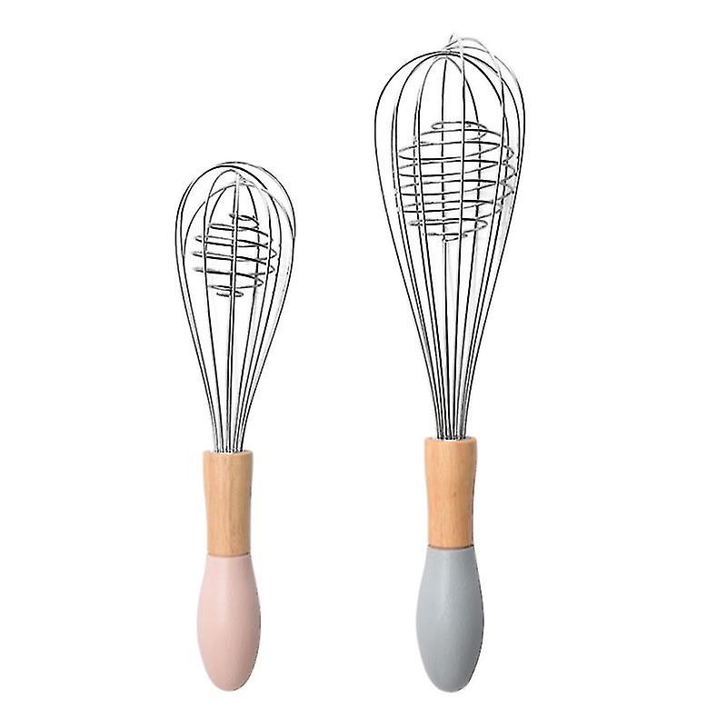 2pcs Stainless Steel Eggbeater For Restaurant