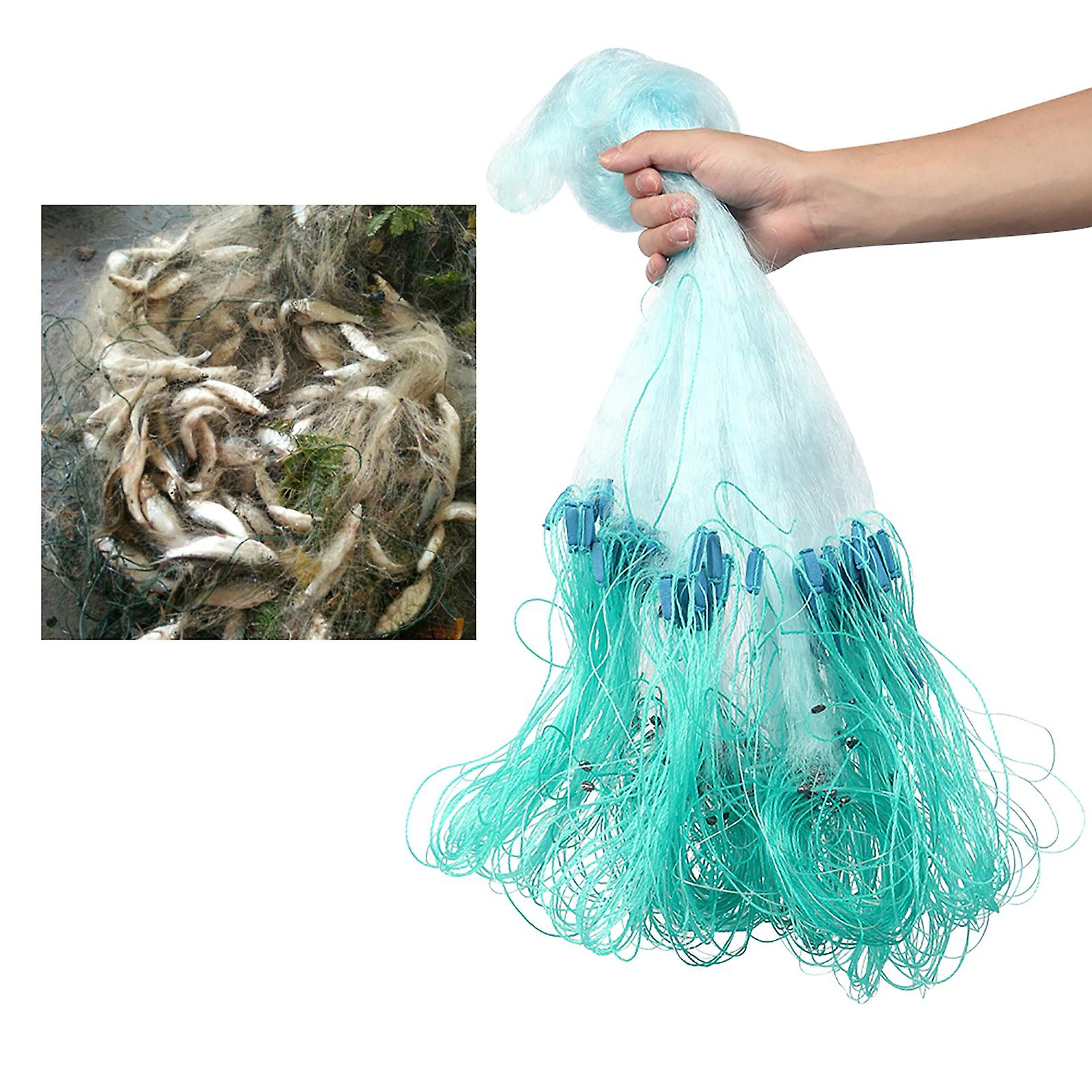 Fishing Net 50m Length 1.5m Height 3 Layers Heavy Fishing Net with Float Fishing Accessories3 Finger