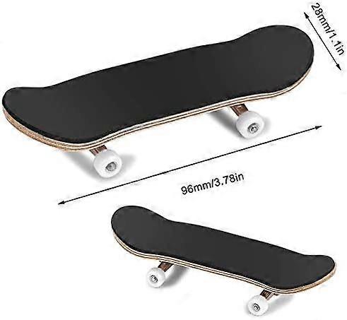 Finger Skate, Finger Skateboard Full Alloy Maple Wooden Deck with Box Reduce Pressure Gifts for Kids (White)