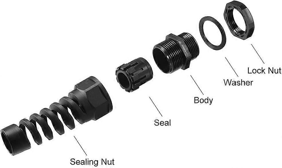 M16 waterproof cable gland mixed nylon Thread dia 2Pcs