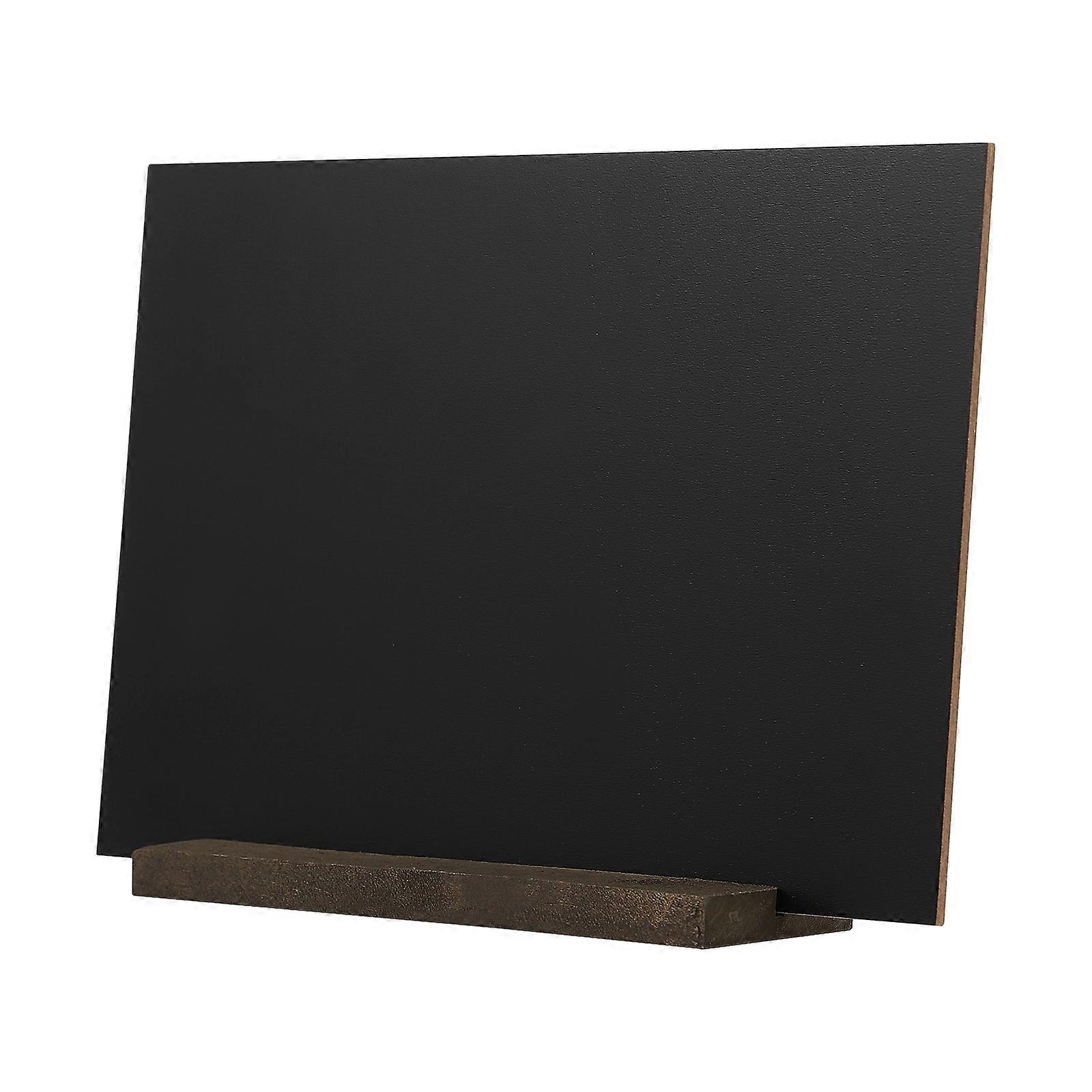VOSAREA Mini Chalk Board Sign Tabletop Double Sided Chalkboard Display Sign with Wood Base Message Board for Wedding Table Bar Counter