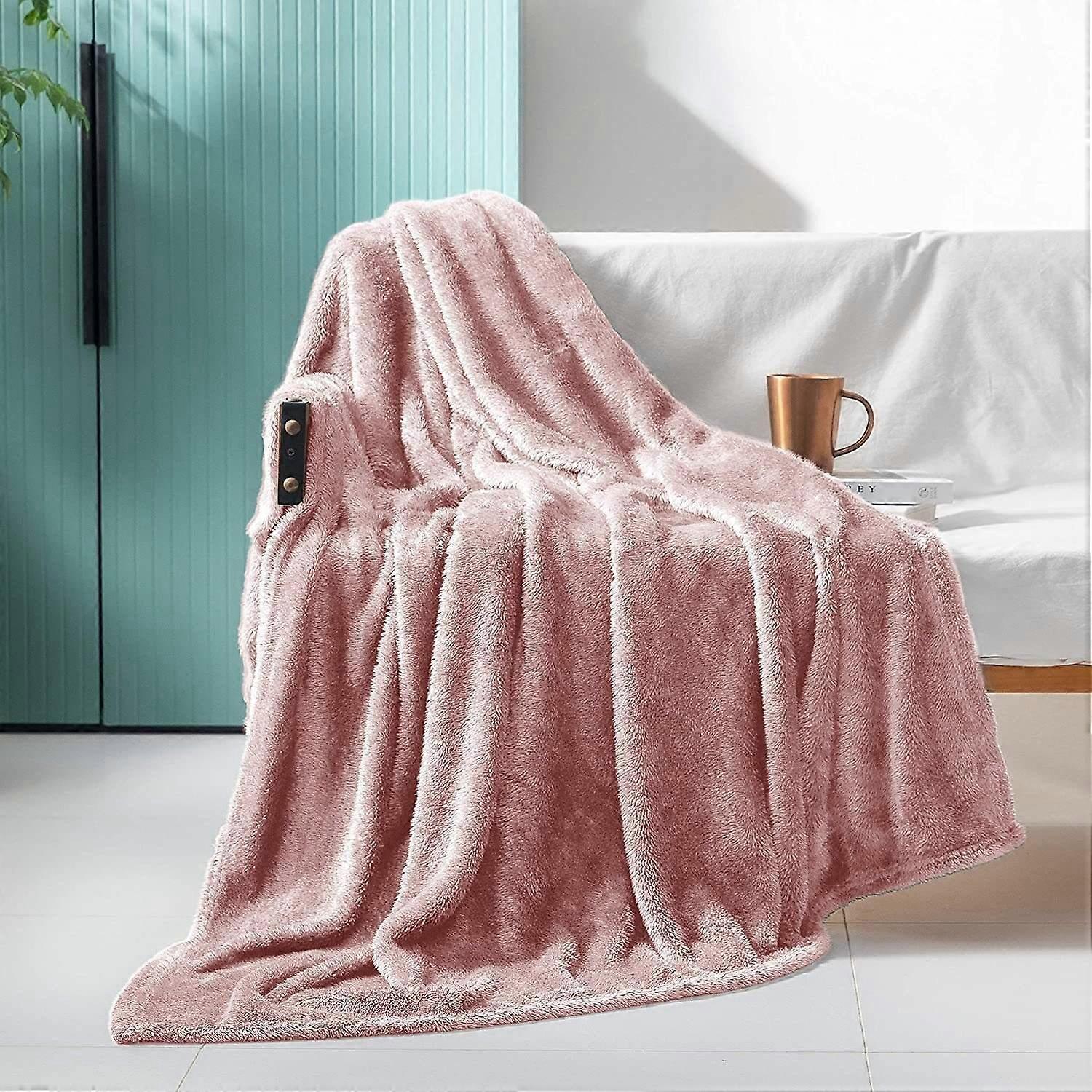 Plüsch Kingsize-Bett oder Sofadecke - Mikrofaser Plüsch Decke für Erwachsene oder Kinder - dunkelrosa 130*180c