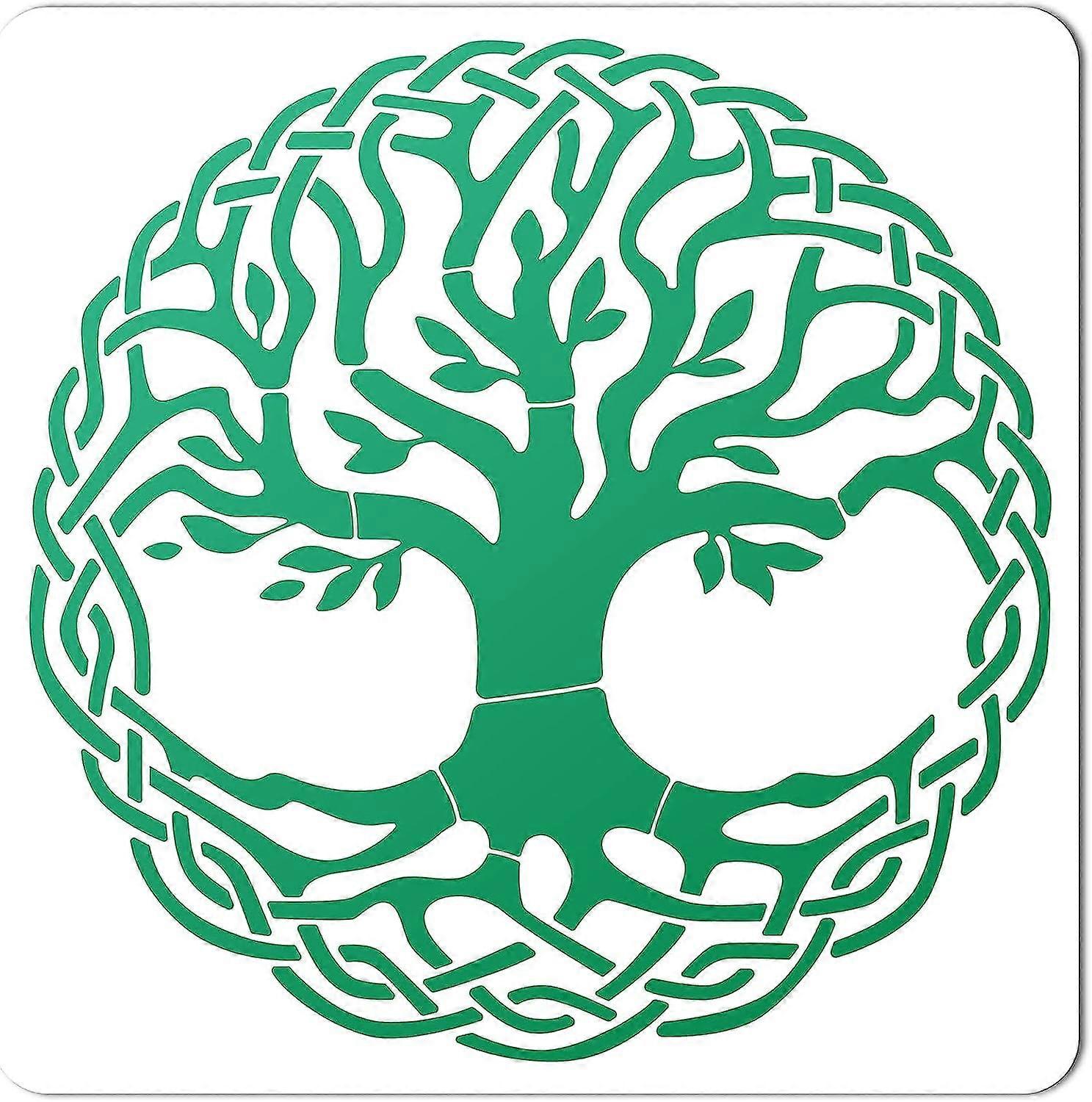 1pc Tree of Life Templates Round Celtic Pattern Stencil Plastic Drawing Painting Stencil Celtic Pattern Design