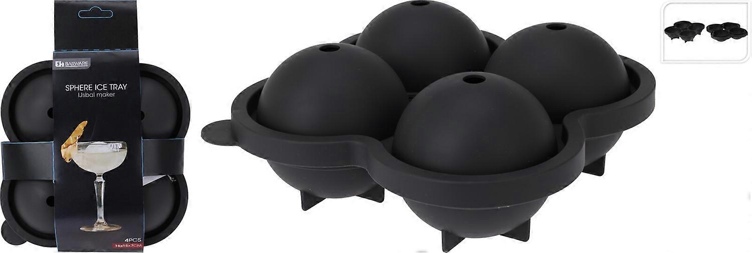 Isbitkuler 4-roms Grå firkant 20x15x7 cm