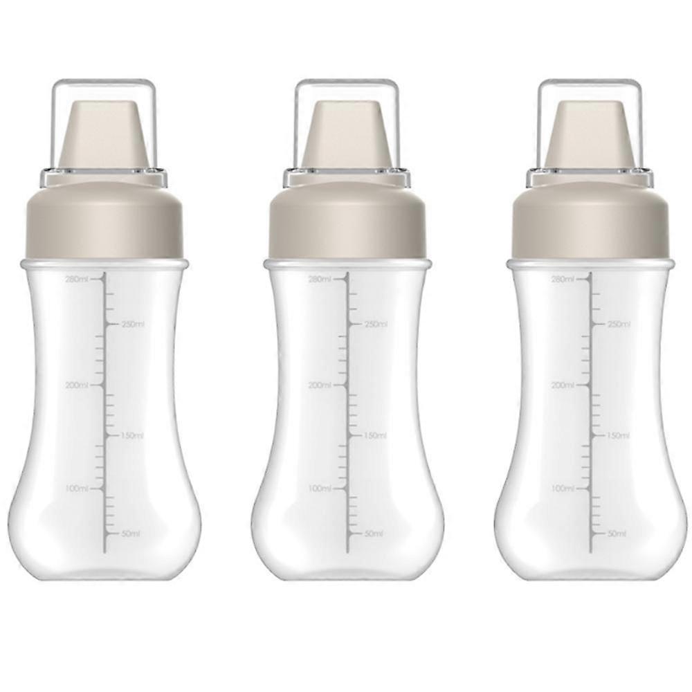 Plastic Condiment Squeeze Bottles with Cap,12 oz,Clear, Pack of 3NEW10