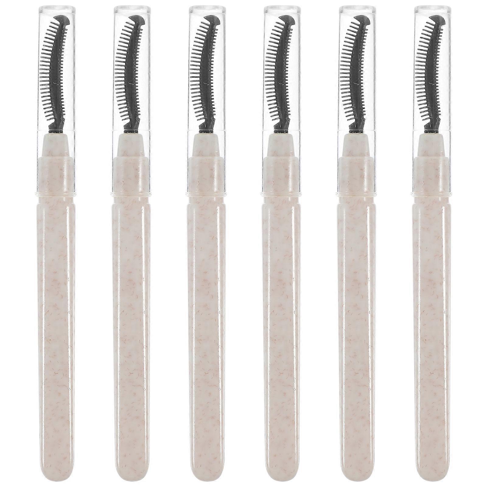 6pcs Eyelash Brushes Micro Lash Brushes Silicone Eyelash Mascara Brushes Lash Separating Brushes