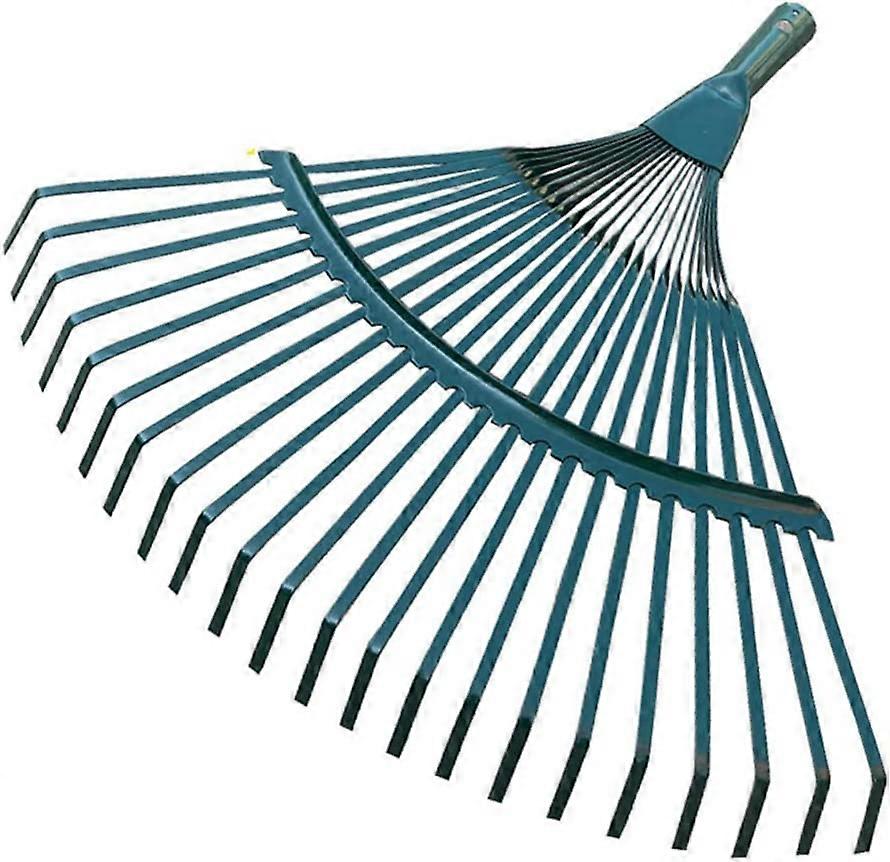 Nirvana Metal Broom - Large Lawn Rake - Garden Tool - 22 Teeth - Flat Head