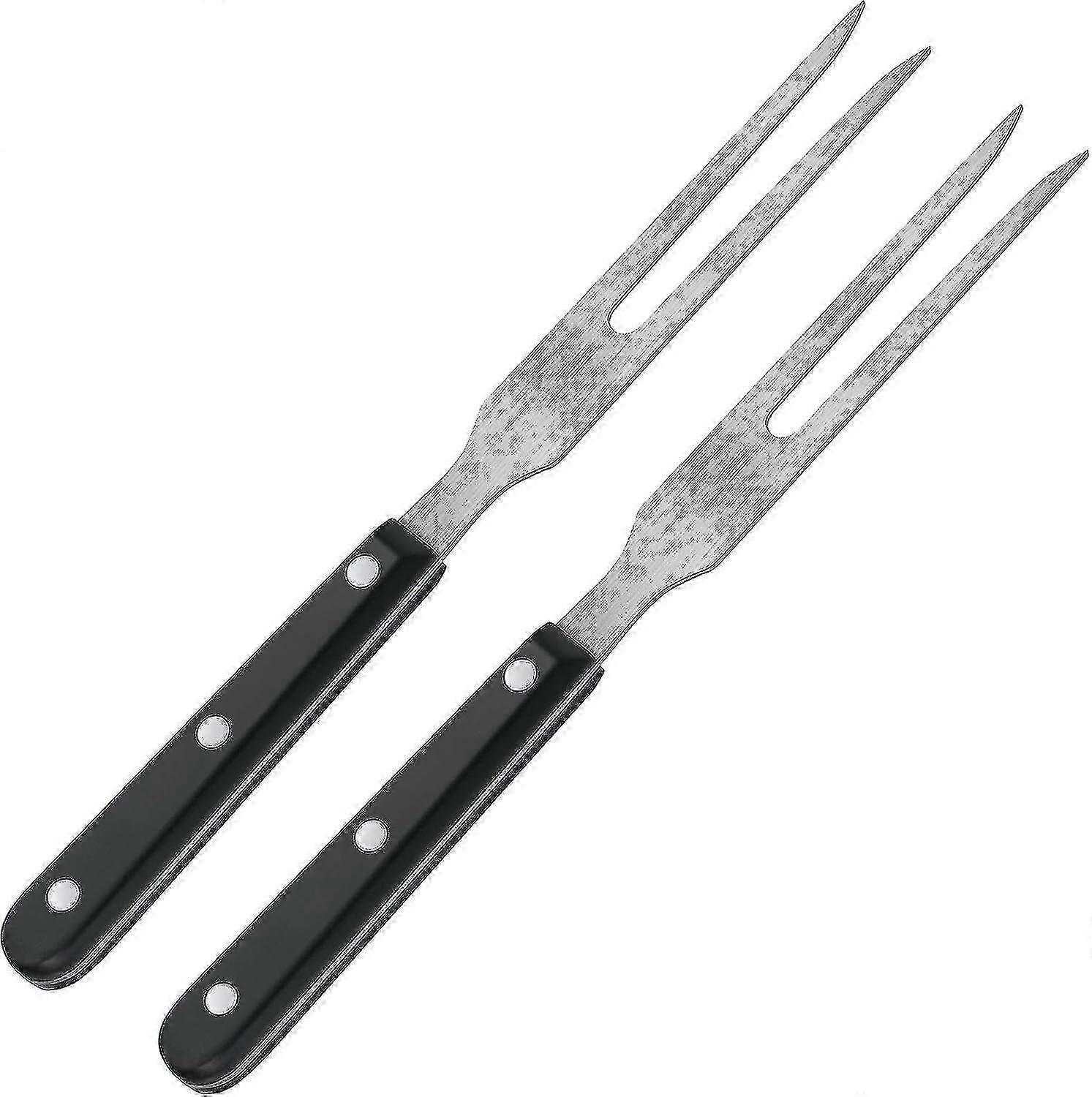 Carving Fork Pot Forks Stainless Steel Meat Serving Fork With Plastic Handle 10.6 Inch Serving Grill Fork Black Handle Barbecue Fork For Bbq Kitchen T